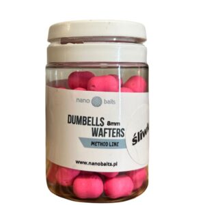 przynęta z serii method line dumbells wafters o smaku śliwka w różowym kolorze
