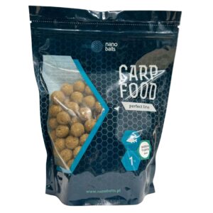 Obrazek przedstawia kulki zanętowe w torbie o wadze 1kg o smaku orzecha tygrysiego.