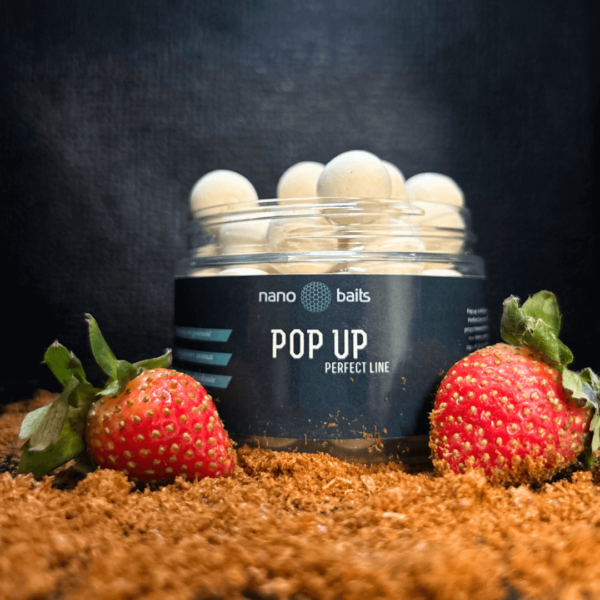 kulki pływające pop-up w białym kolorze o smaku truskawka-rak w słoiczku 150ml